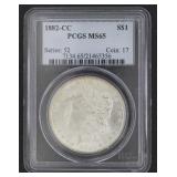 1882 MS65 GEM Carson City Morgan Silver Dollar