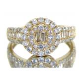 14kt Gold 1.20 ct Diamond Halo RIng