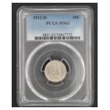 1912-D MS62 Barber Silver Dime