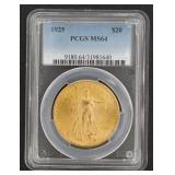 1925 MS64 St. Gaudens $20.00 Gold Double Eagle