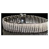 Brilliant 2.00 ct Diamond Wavelink Bracelet