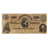 Series 1864 Confederate States $100 Large Note