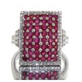 Natural 2.90 ct Ruby Waterfall Ring
