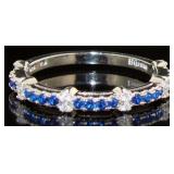Stunning Sapphire & White Topaz Band