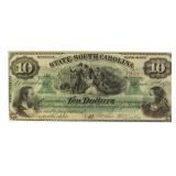 1872 State Bank of South Carolina $10 Bank Note