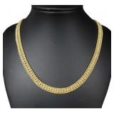 14kt Gold Aurain Italian 17" Designer Necklace