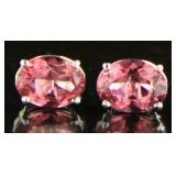 14kt White Gold 2.30 ct Oval Tourmaline Studs