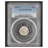 1939-S MS65FB Mercury Silver Dime *SUPER RARE