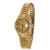18kt Gold Rolex Oyster Datejust Lady President
