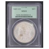 1891 MS63 Carson City Morgan Silver Dollar *RARE