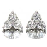 14kt Gold Brilliant 2.00 ct Diamond Stud Earrings