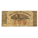 Series 1864 State of Georgia $100 Large Note *Rare
