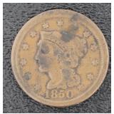 1850 Braided Hair Copper Large Cent