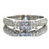 10kt Gold Princess Cut 1/2 ct Diamond Ring