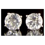 Natural 5.50 ct Petalite Stud Earrings