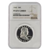 1962 PF67 Star Cameo Franklin Silver Gem Proof
