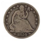 1854-O Seated Liberty Silver Half Dollar