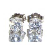 14kt Gold Brilliant 2/3 ct Diamond Stud Earrings