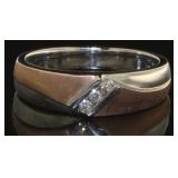 10kt White & Rose Gold Men