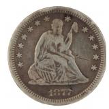 1877-S Seated Liberty Silver Quarter