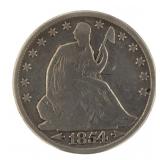 1854 Seated Liberty Silver Half Dollar