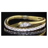 10kt Gold White Topaz Designer Ring