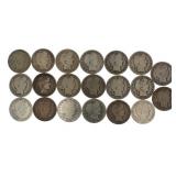 Mixed Date: Barber Silver Half Dollars