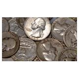 (40) 1932-64 Washington Silver Quarters