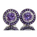 Natural 2.60 ct Amethyst Designer Earrings