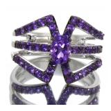Genuine 2.66 ct Amethyst Designer Ring
