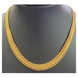 14kt Gold Italian 17" Elegant 8 mm Necklace  *Nice