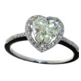 14kt Gold 1.71 ct Heart Shaped Diamond Ring