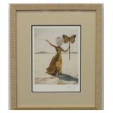 Butterfly Queen Print Plate Signed Salvador Dali