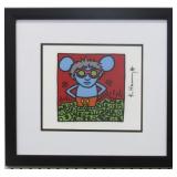 Andy Mouse Print Plate Signed By Keith Haring