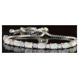 Gorgeous White Opal Designer Slider Bracelet