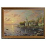 Serenity Cove Giclee On Canvas By Thomas Kinkade
