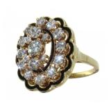 14kt Gold Vintage 2.00 ct Diamond Dinner Ring