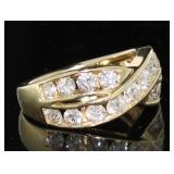 14kt Gold 2.00 ct Channel Set Diamond Band