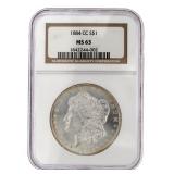 1884 MS63 Carson City Morgan Silver Dollar