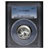 1961- PCGS PR66 Washington Silver Quarter