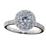 14kt Gold Round Brilliant 1.13 ct Diamond Ring