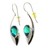 Stunning Blue/Green Quartz Dangle Earrings