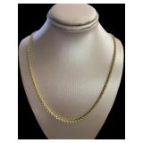 14kt Gold 19" Rope Twist Necklace
