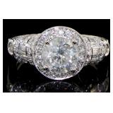 14kt Gold Round Brilliant 2.06 ct Diamond Ring