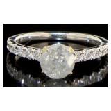 14kt Gold Round Brilliant 1.49 ct Diamond Ring