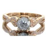 14kt Rose Gold Round 1.23 ct Diamond Ring
