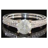 14kt Gold Round Brilliant 1.55 ct Diamond Ring