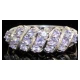 Natural Tanzanite Designer Wave Ring
