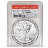 2021 MS69 Emergency Issue Silver American Eagle