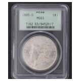 1885 New Orleans MS63 Morgan Silver Dollar